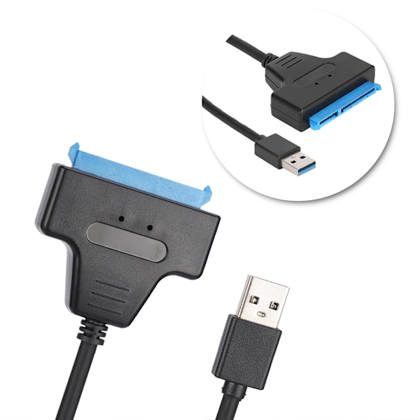 USB3.0 till SATA SSD-kabel Dataöverföringsanslutningskabel för Solid State-hårddisk CD