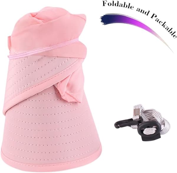 Solhattar för kvinnor Bred Brätte Solhatt UV-skydd Mössor Floppy Strand Packable Visor Pink