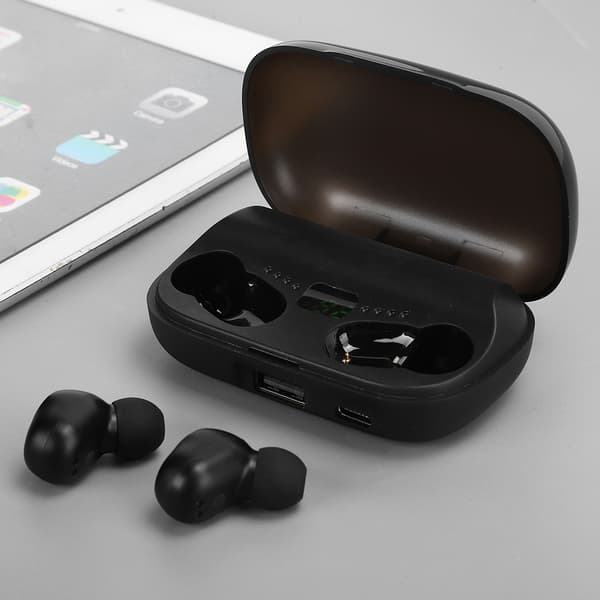 JS2 Bluetooth-ørepropper TWS trådløse stereo-ørepropper 5.0 HIFI digitalt displayJS‑02