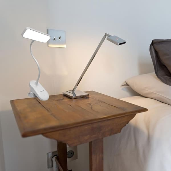 Bærbar lampe, clip-on lampe Sengelampe, LED leselampe