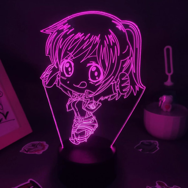 3D Optisk Illusion Natlys Attack 3D Led Anime Figur Sasha Blouse Fødselsdagsgave til Ven Lampe Soveværelse Bord Dekoration PXJD