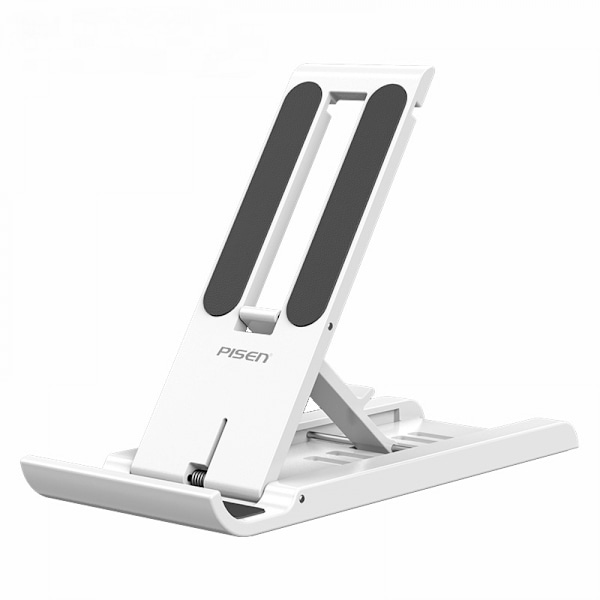 Tablet-teline, täysin säädettävä taitettava työpöydän teline iPadille, Samsungille, Nintendolle, kaikille mobiililaitteille (4,6-12,9''),