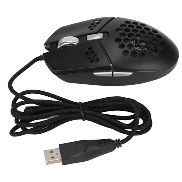 Gaming kablet mus 6 DPI-nivåer RGB 8000DPI ergonomisk svart gamingmus for stasjonære datamaskiner bærbar PC