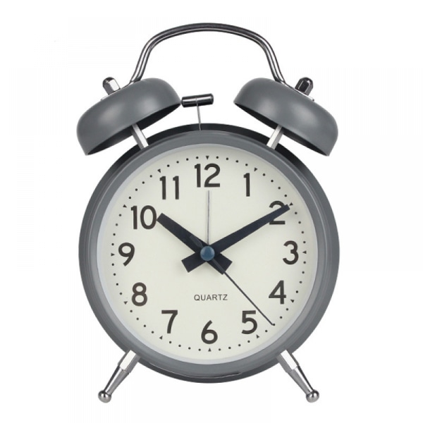 SAYTAY 4 tommers vekkerklokke for soverom, metallvekkerklokke, skrivebordsklokke for studenthjem
