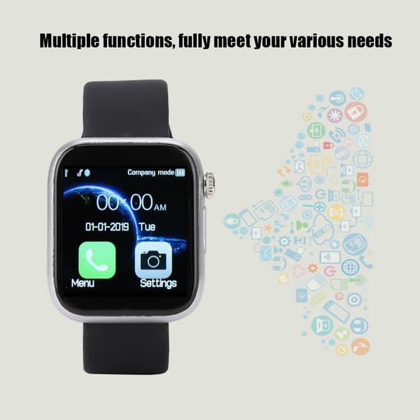 Smartwatch Telefonkort Søvnmonitor Ur Skridttæller Support SIM/TF Kort(Sølv)