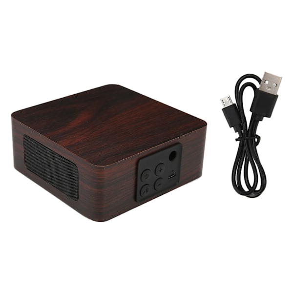 Q1A Trådlös Bluetooth-högtalare Subwoofer Stabil Bärbar USB-skrivbord Retrohögtalare för hemValnöt