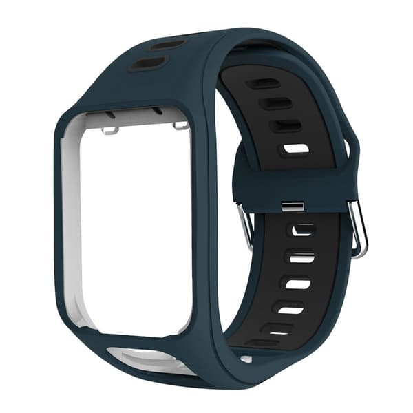 For Golfer2 Adventunrer Silikone Dobbelt Farve Håndledsrem Til TomTom Spark Runner 2/3 (Grøn med sort)