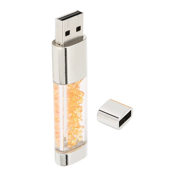 U-levy, personoitu timantti, nopea tiedonsiirto, auton USB2.0-muistitikku, tallennuslaite (keltainen timantti, 32 Gt)