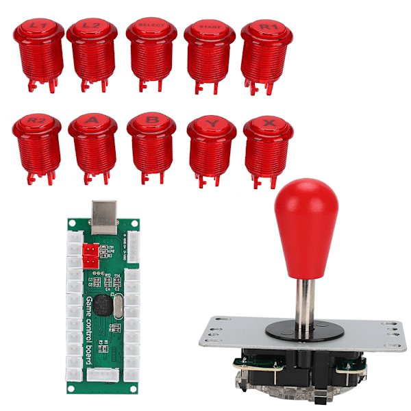 CY-822C DIY Arcade Game US-knappar Joystick Rocker Controller Kit utan ljus för Rapsberry Pi/PCRed