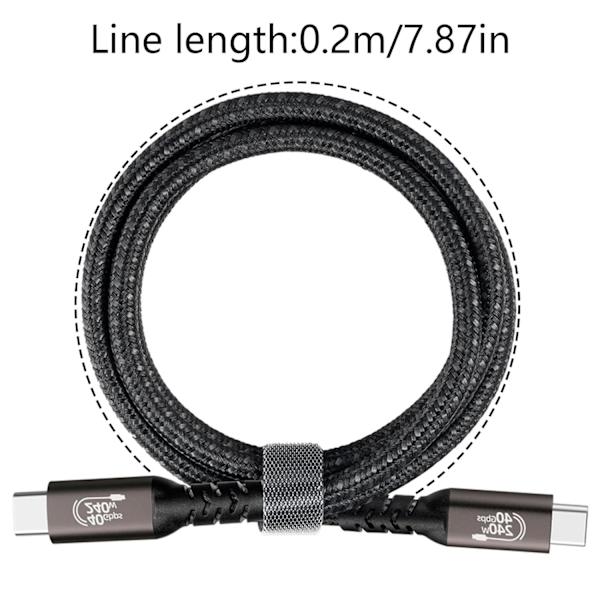 USB4-datakabel PD 240W 5A snabbladdning USB C till USB C-kabel Thunderbolt-kompatibel 4 8K@60Hz-kabel USB C 40Gbps 8K@60H 1M