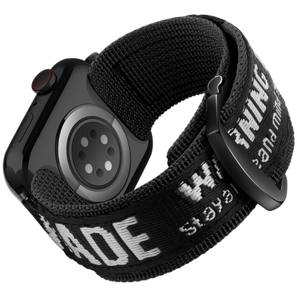 Robust nylon sportsrem, kompatibel med Apple Watch Band 42/44/45 mm, robust erstatningsbånd til iWatch Series 8/7/6/5/4/3/2/1/SE