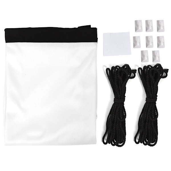 4:3 Tjockare 100% Polyester Bärbar Hopvikbar Vit Mjuk Projektor Skärm Gardin 100-Tum