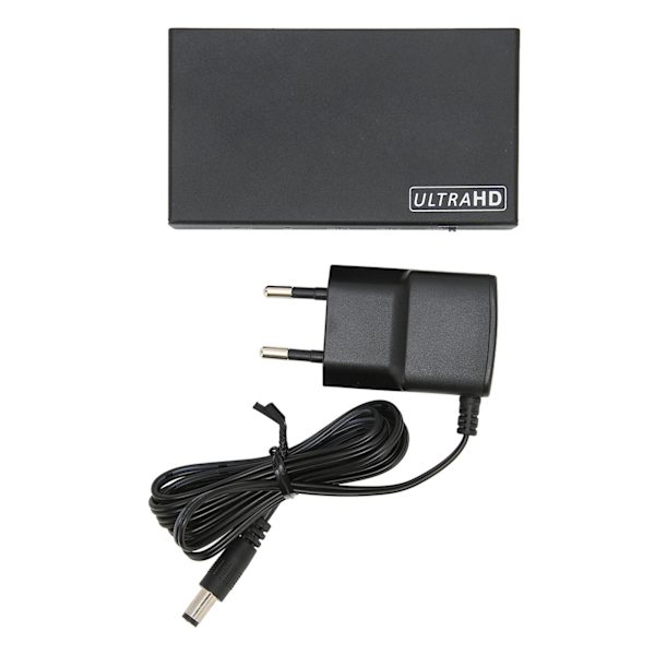 HD Multimedia Interface-splitter 1 in 2 ut 4Kx2K vid 60Hz 18Gbps bandbreddsomkopplare för PS3 TV DVD-spelare 100‑240V EU-kontakt