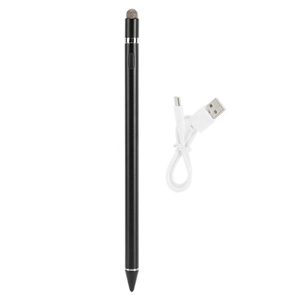 Stylus-kynä musta IOS/Android-laitteille Yleinen 2-in-1 aktiivinen kapasitiivinen kosketuskynä WYH0002