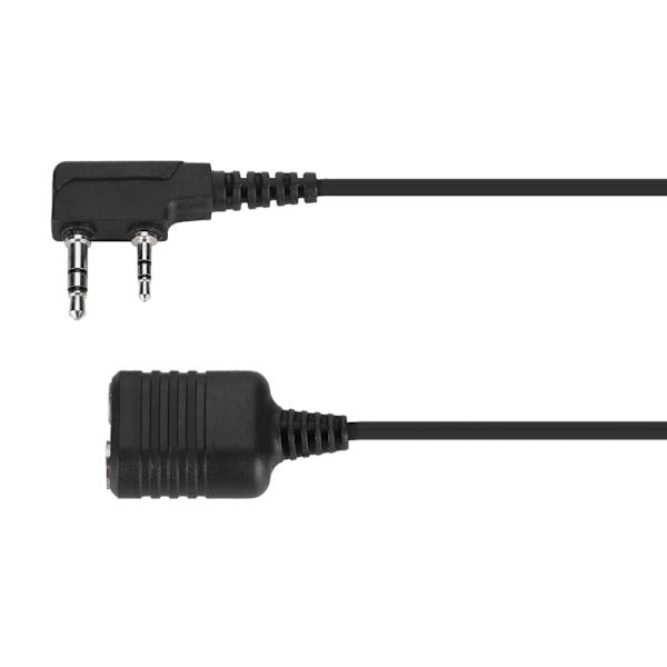 2-polet K-hoved Walkie Talkie Mikrofon Headset Forlænger Kerne Håndmikrofon Kabel Til Kenwood Baofeng