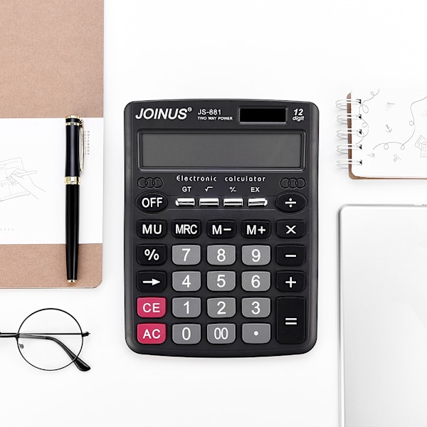 JS-881 Bärbar grundläggande beräkning elektronisk miniräknare för studentkontor