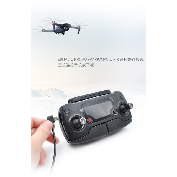 STARTRC 10cm Lightning - Micro USB -muunninliitäntädatakaapeli DJI Mavic Mini / Air, Shark -kaukosäätimelle