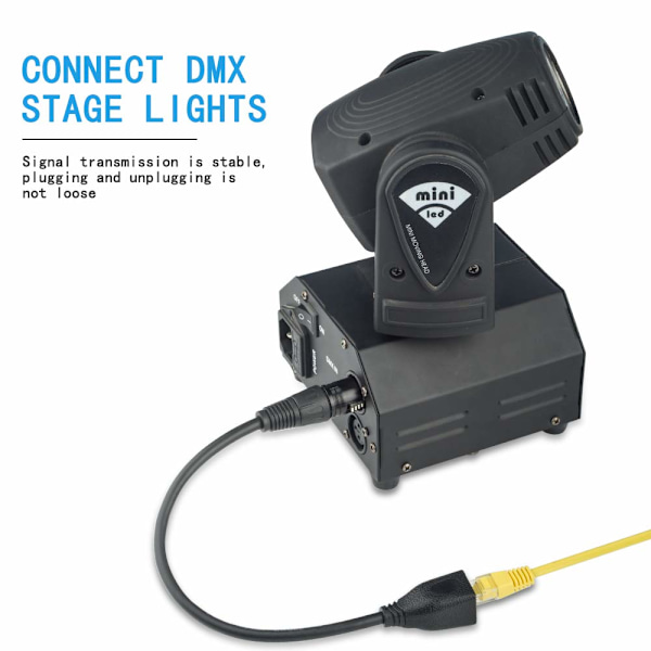 XLR 5-pinners RJ45-adapterkabel - XLR 5-pinners hann til RJ45 og XLR 5-pinners hunn til RJ45 hunn DMX Ethernet-adapterkonverterkabel (1SET/ 2PACK)