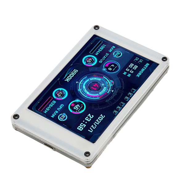 3,5-tommers datamaskin temperaturmonitor med dobbel USB-grensesnitt IPS USB-miniskjerm PC CPU GPU RAM HDD datamonitor for AIDA64 for Windows