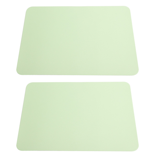 2 st musmatta i PVC-läder, vattentät skrivbordsmatta, kudde, kontor, hem, musskydd, 27 x 21 cm, ljusgrön