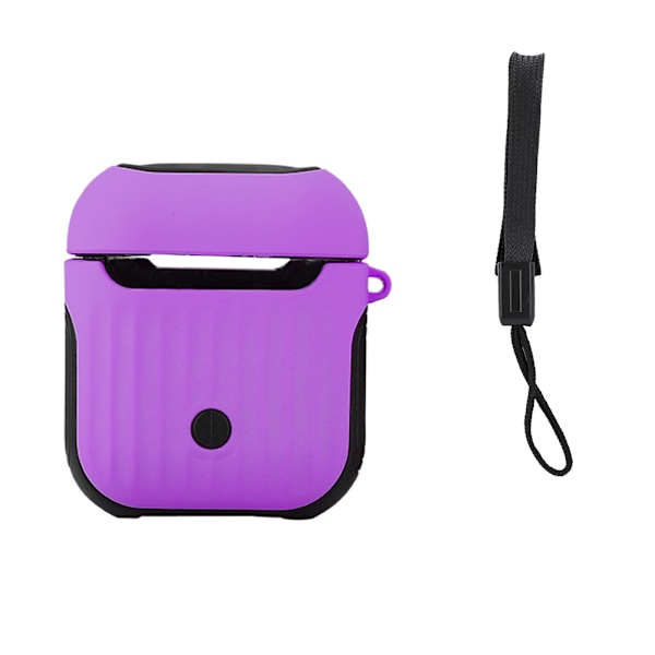 Bluetooth Headset Opladeboks Beskyttelsesetui Cover Hovedtelefon Beskytter Til AirPods (Lilla)