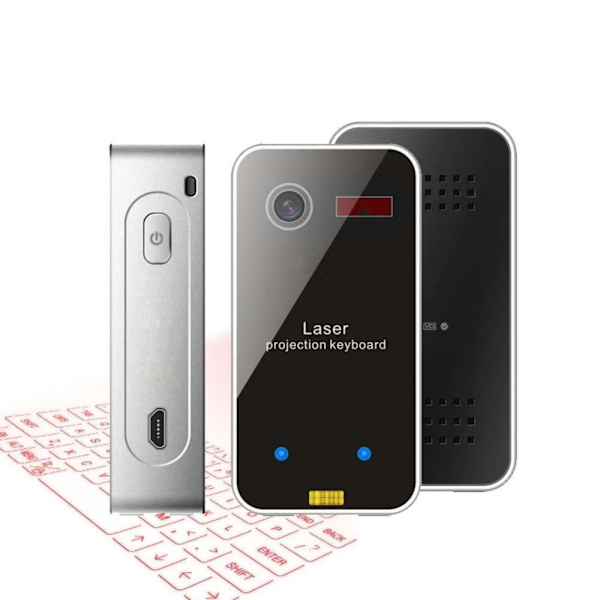 Kannettava Bluetooth-virtuaalinen laser-näppäimistö langaton projektori-näppäimistö hiiritoiminnolla iPhonelle, tabletille, tietokoneelle ja puhelimelle