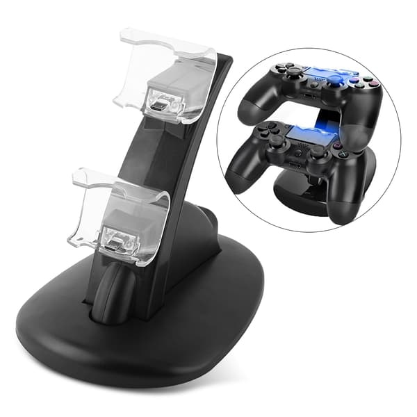 USB dobbelt opladningsstation til PS4 Playstation 4 Slim/Pro Controller