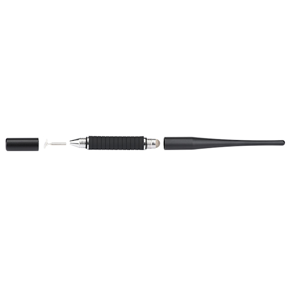 2 i 1 kapacitiv pen touch screen tegnepen stylus til iPhone iPad Tablet PC sort