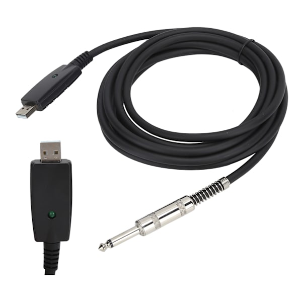 JORINDO JD6222 3 M USB-hane till 6,35 mm hane gitarrkabel USB-gitarrkabel ljudanslutningsadapterkabel