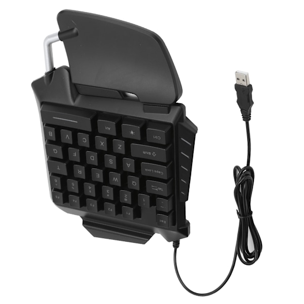 OneHanded Keyboard 35-Key USB Wired Portable Mechanical Gaming Keypad with LED Backlight