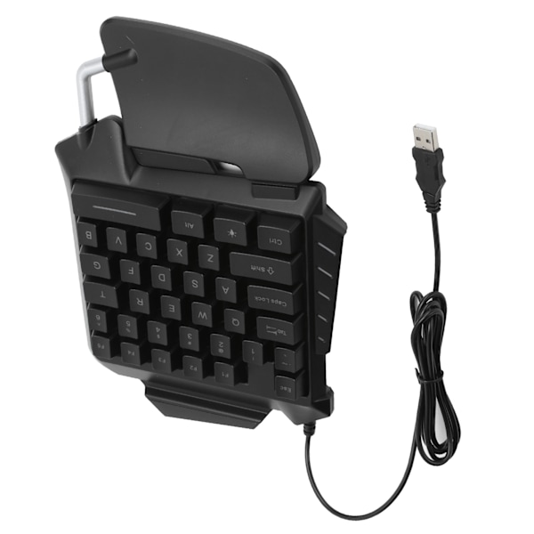 Yksikätisenäppäimistö 35-näppäiminen USB-johdollinen kannettava mekaaninen peliohjain LED-taustavalaistuksella