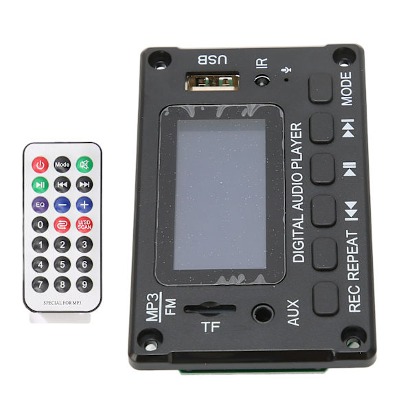 Bluetooth-dekoodauskortti LCD-näytöllä, monitoiminen auton MP3-dekoodauskortti autoon