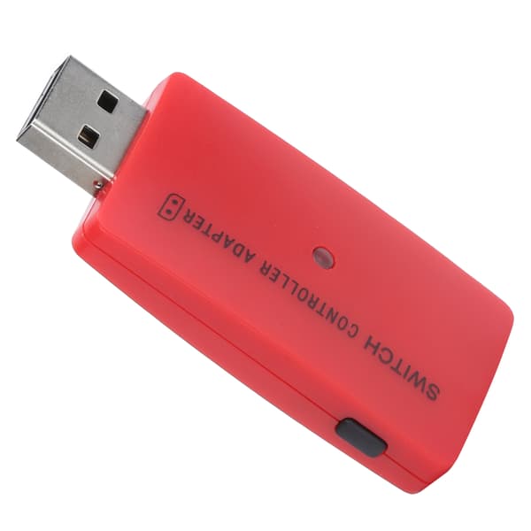 Bærbar USB trådløs Bluetooth-kontrolleradapter håndkonverter for PS4 Switch spillkonsoll rød