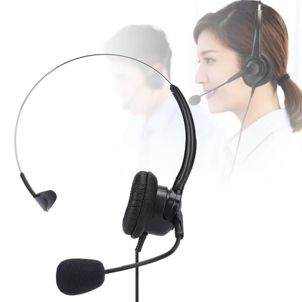 Headset Mono Ear USB-hovedtelefon Øretelefon Computer Notebook Øretelefon til Skype