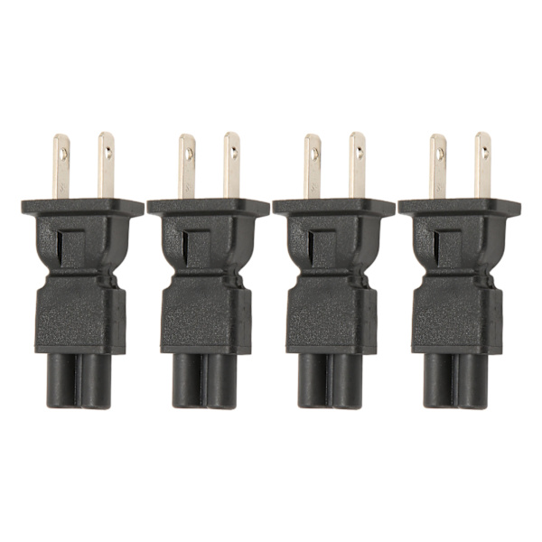 4 kpl NEMA 1‑15P - IEC320 C5 virtajohdon sovitin 15A  Plug and Play 2-haarainen AC-kannettavan virtalähteen muuntaja