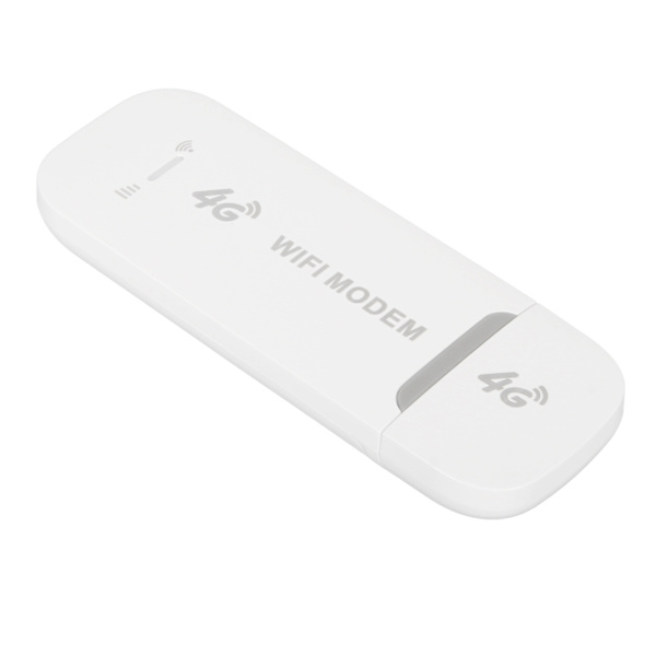 LTE 4G USB MODEM WiFi HotSpot Bærbar Rejse Mobil Trådløst Netværk Mini Router Micro SIM-kortslot Hvid