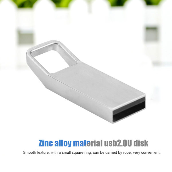 16G Flash Drive Lagring Mini Minnespinne Metall USB 2.0 U-skiva för TV-skrivbord Bärbar dator Router