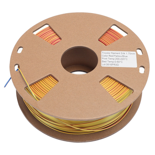 3D-skrivarfilament i tre färger, 1,75 mm, 2,2 lb nettovikt, 200 till 220 Celsius PLA-filament för påfyllning och utbyte