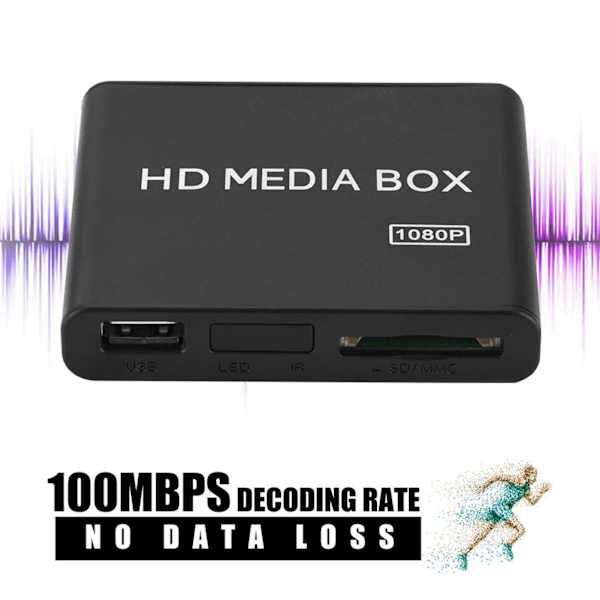 Stereo Surround Media Player Center 1080P AV/YPrPb/HDMI Output HDMI Media Player -