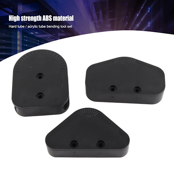 3 st 16 mm OD 45/90/180 graders böjbar akryl hård styv rörböjare formverktygssats