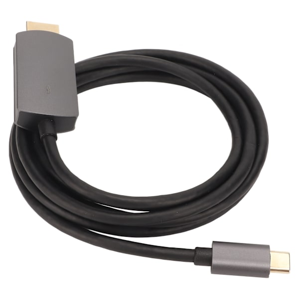 Typ C till HD Multimedia Interface-adapter 4K 30Hz Plug and Play-skärmkonverterkabel för bärbar telefonprojektor Grå