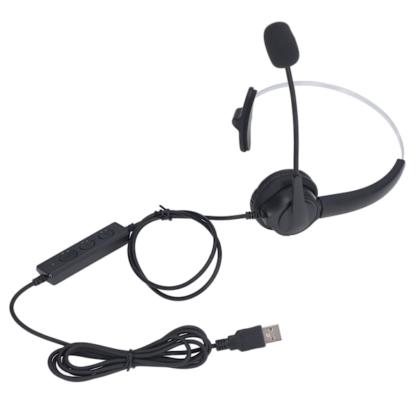 Brusreducerande headset för callcenter - Ergonomiska trådbundna kundtjänst-hörlurar för hemmakontor, callcenter och telemarketing