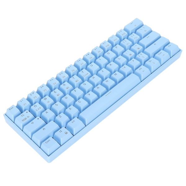 READSON Mekanisk tangentbord 61 tangenter RGB 3 lägen Stöd trådlöst kompakt ergonomiskt brett kompatibilitet Spel tangentbord Svart axelkropp