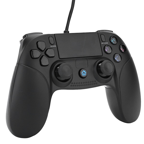 Pelikoneen ohjain Joystick Dual Motor Langallinen Gamepad Kaksinkertainen Tärinä PS4 Isännälle/PC:lle