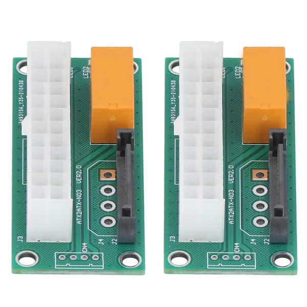 Dual Power Supply Sync Starter SATA Interface Dual PSU Adapter 24 Pin Dual Power Connector til BTC Miner
