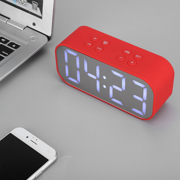 AEC Alarm Clock Speaker BT501 Udendørs Bluetooth Musikhøjttaler Bluetooth5.0 Rød