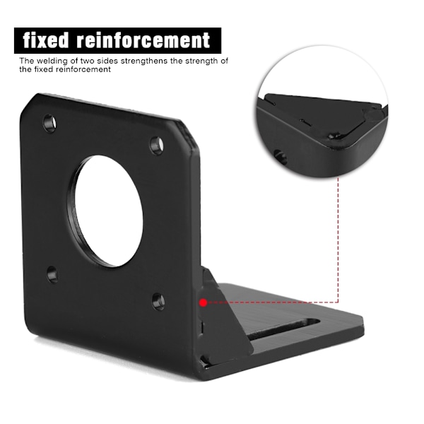 Teräksinen kiinnitystelinekiinnike 3D-tulostimen askelmoottorille 42 mm