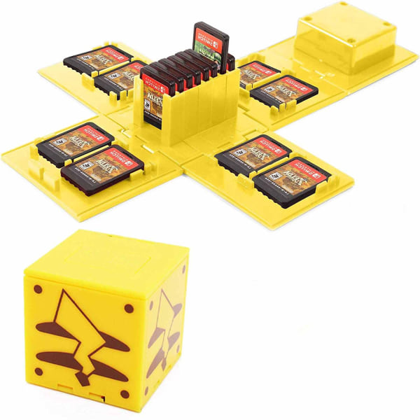 Spilopbevaringstaske til Nintendo Switch - Switch Game Card Holder Game Storage Cube Game Card Organizer til Nintendo Switch med 16 spilkortpladser