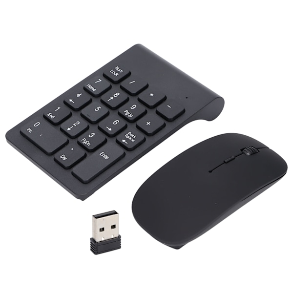 Number Pad Plug and Play 2.4GHz Wireless Technology 1200 DPI Sensitive Durable Number Pad Mouse Combo for Home Office