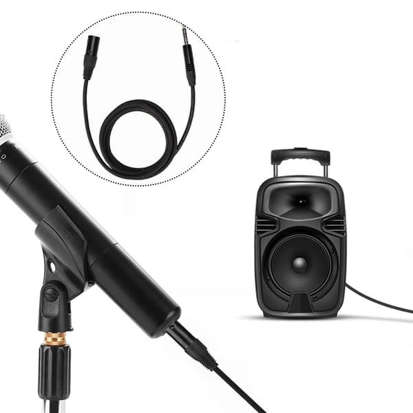 6,35 Stereo Han til XLR Han Lydkonverter Kabelforlænger Adapter Zink Legering Interface 2m